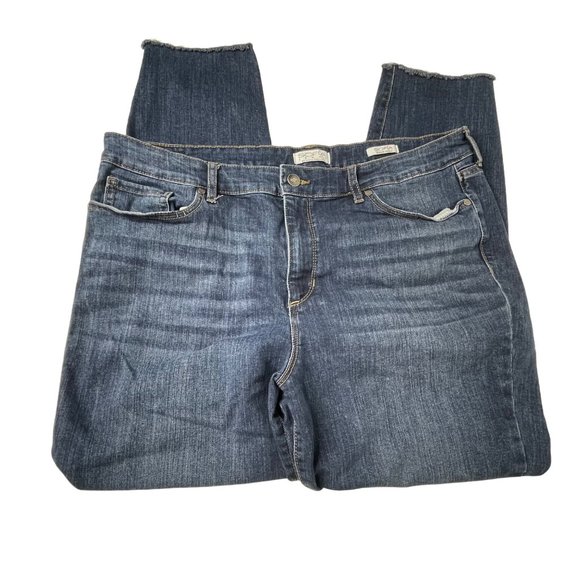 Sofia Jeans by Sofia Vergara Skinny Ankle size 18 medium wash raw hem blue jeans - Picture 2 of 11